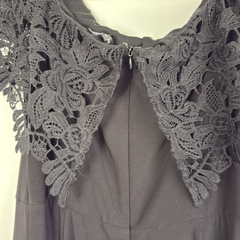 MARINA Black Lace Jumpsuit Size 10 - Picture 7 of 12